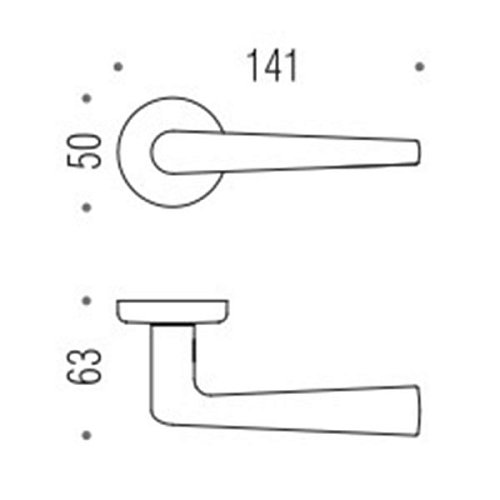 Ручки на розеті COLOMBO Robotre CD91 (CD69BZGG-CD63GB) бронза - Фото №3