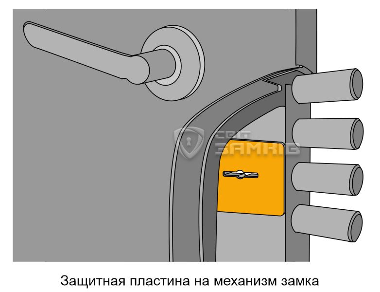 Защитная пластина замка