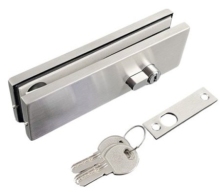 Нижній накладний замок GLASS-M-TECH EK-М50 для скляних дверей сатин