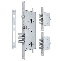 Механізм замка MUL-T-LOCK 415G Двосистемний (BS63*85мм) хром полірований комплект