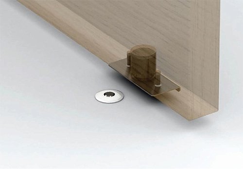 Стопор дверний прихований FANTOM PREMIUM магнітний чорний - Фото №7