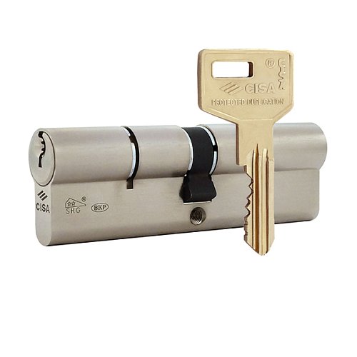 Циліндр CISA C3000 80 (30*50) нікель матовий 3 ключі - Фото №1