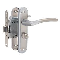 Комплект замка LINDE A-1210 WC (BS50*47,5мм) SN/CP матовий нікель/полірований хром
