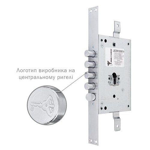 Механізм замка MUL-T-LOCK A528 (BS63*85мм) хром полірований без зв.планки - Фото №1
