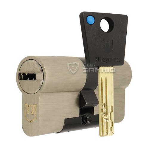 Циліндр SHERLOCK HK 105 (50*55) нікель сатин - Фото №1