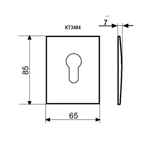 Декоративна накладка DISEC KT3484 Quadry нержавіюча сталь матова - Фото №5