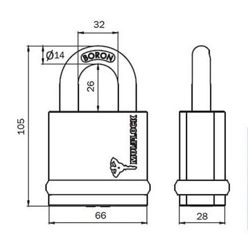 Замок навісний MUL-T-LOCK NE14L Interactive+ (3 ключа) - Фото №7