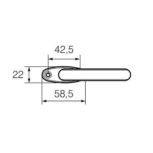 Ручка віконна ABLOY 50/152 біла - Фото №2
