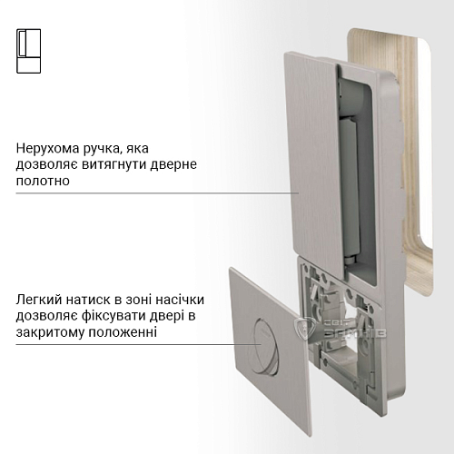Ручки для розсувної системи AGB Wave WC B300020201 нікель матовий - Фото №5