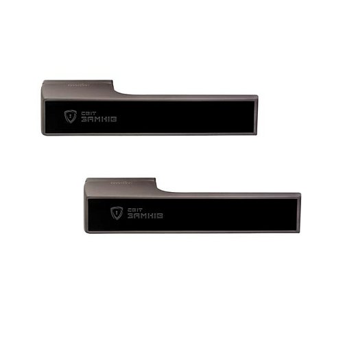 Ручки на розеті MVM Z-1440 (T1-E1) MA/BLACK матовий антрацит з чорною вставкою - Фото №1