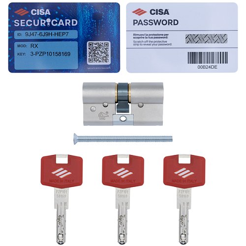 Циліндр CISA RX (модульний) 100 (45*55) нікель матовий 3 ключі - Фото №11