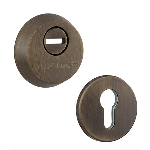 Механізм замка MUL-T-LOCK 415G Двосистемний (BS63*85мм) хром комплект + 2 протектора ант.бронза - Фото №8