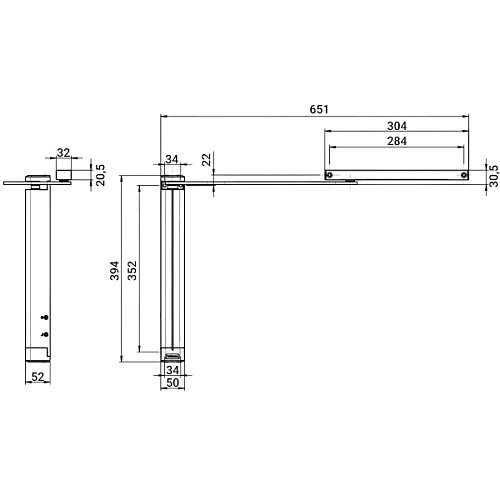 Дотягувач для хвіртки ABLOY DC630G SLD EN6 до 150кг 1300мм лівий Black Чорний - Фото №8