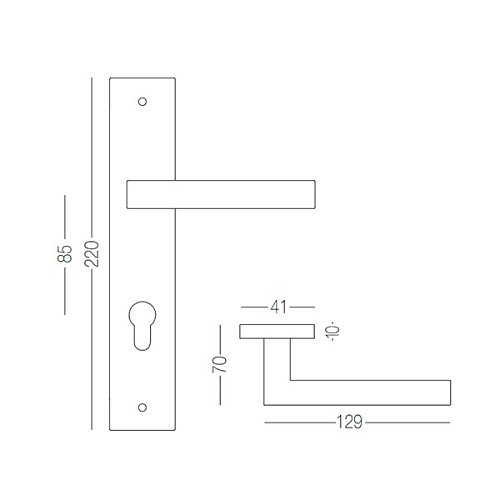 Ручки на планці MVM S-1135-85 SS нержавіюча сталь - Фото №3