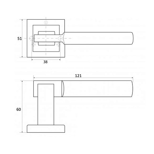 Ручки на розеті APECS Windrose Brisa H-18038-A AN античний - Фото №2