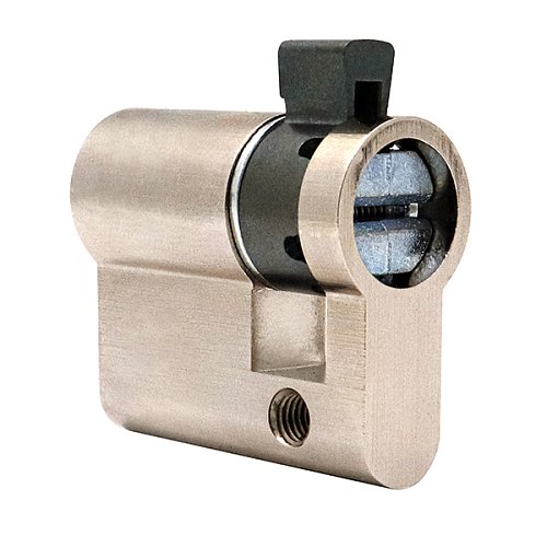 Циліндр половинка CISA C2000 40 (30*10) нікель матовий 3 ключі - Фото №8