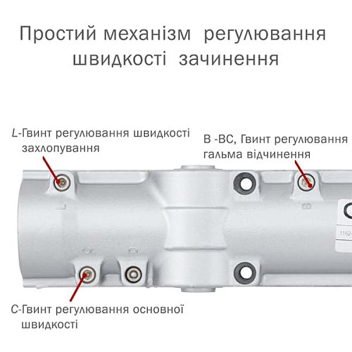 Дотягувач ABLOY DC335 RP BC EN3-5 без тяги до 100кг FIRE Коричневий - Фото №3