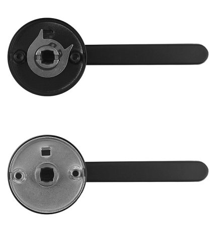 Ручки на розеті ROSTEX Mesina H53 чорний - Фото №3