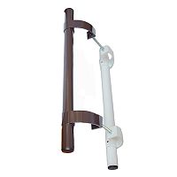 Ручки скоби офісні ОКТАВА ПЛАСТ Прямі 2000мм (комплект) біло-коричневий