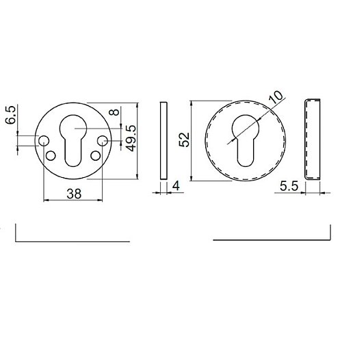 Протектор DISEC SFERIK BDS16 25 мм + накладка DISEC КТ038 бронза PVD - Фото №8