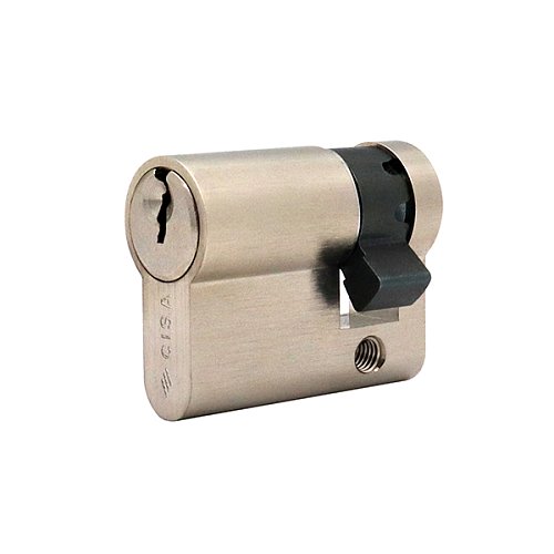 Циліндр половинка CISA C2000 40 (30*10) нікель матовий 3 ключі - Фото №3