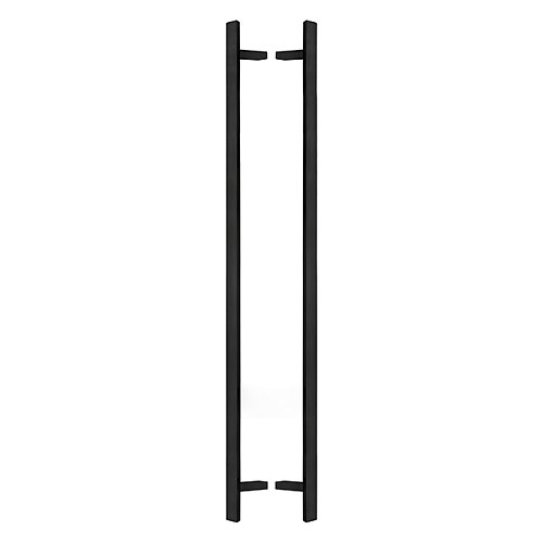 Ручки скоби ABARO Sydney 45° L:1600 X:1400 W:40*20mm SS 304 чорний RAL 9005 (комплект) - Фото №1