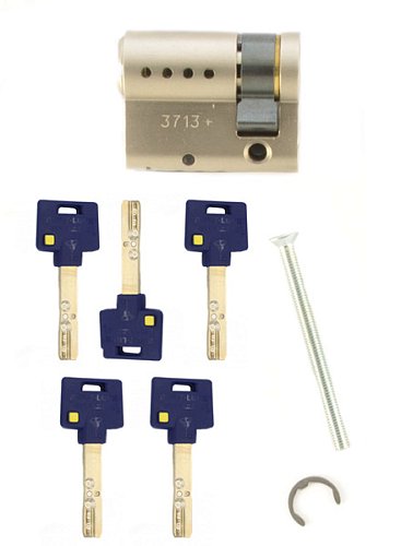 Циліндр половинка MUL-T-LOCK MTL600/Interactive+ 79.5 (70*9.5) нікель сатин 5 ключів - Фото №2
