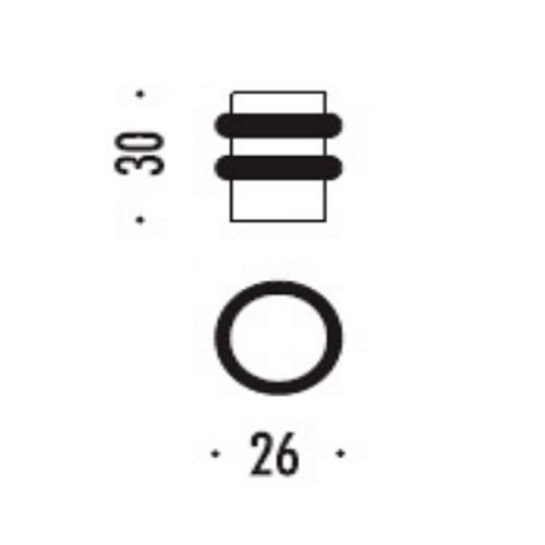 Стопор дверний підлоговий COLOMBO CD412 матовий вінтаж - Фото №2