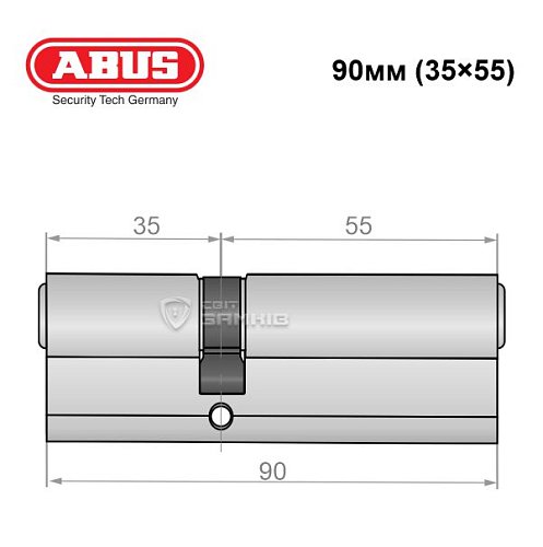 Циліндр ABUS S60P 90 (35*55) нікель - Фото №6