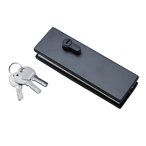 Замок накладний GLASS-M-TECH EK-М50 для барних скляних дверей чорний - Фото №2