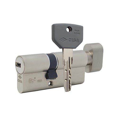 Циліндр CISA ASIX P8 90T (50*40T) нікель матовий 3 ключі - Фото №1