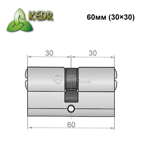 Циліндр KEDR Zink 60 (30*30) ZN нікель - Фото №8
