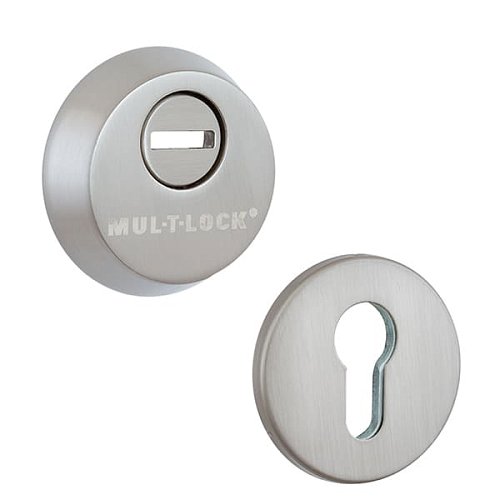 Механізм замка MUL-T-LOCK 415G Двосистемний (BS63*85мм) хром комплект + 2 протектора матовий нікель - Фото №8