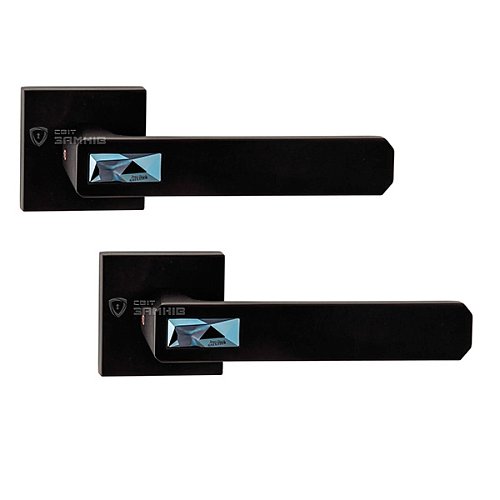 Ручки на розеті ORO/ORO Galassia Jean Paul Gaultier (15E) Black/Metallic Blue чорний матовий/синій - Фото №1
