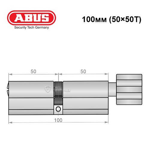 Циліндр ABUS Bravus 4000 MX (модульний) 100T (50*50T) нікель сатин - Фото №8