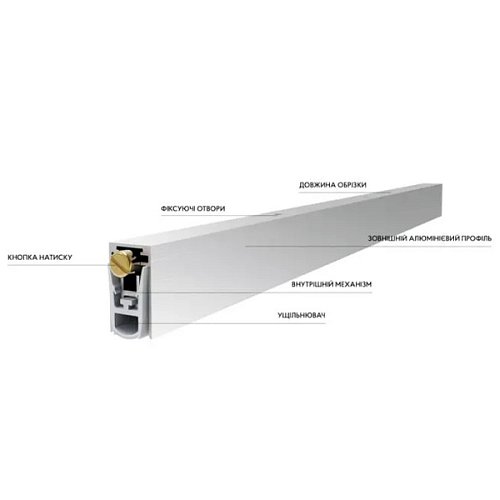 Поріг висувний SIPAM MOD 103SF 100-80 см FIRE - Фото №5