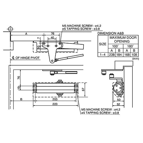 Дотягувач RYOBI DS-1554P PRL HO з фіксацією до 60кг Сірий антрацит - Фото №10