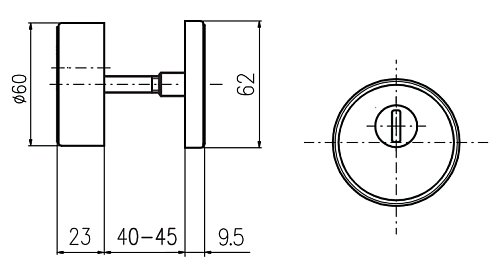 Протектор ROSTEX Rotondum R3/S (38-45мм) титан PVD матовий - Фото №2