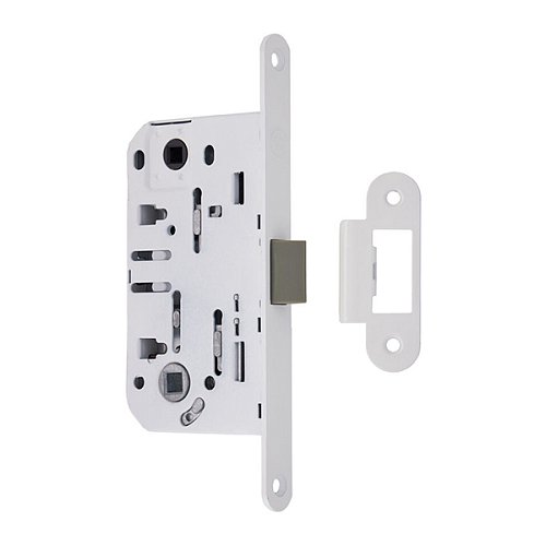 Механізм замка GAVROCHE GR96-K WC (BS50*96мм) пласт.язичок White білий - Фото №3