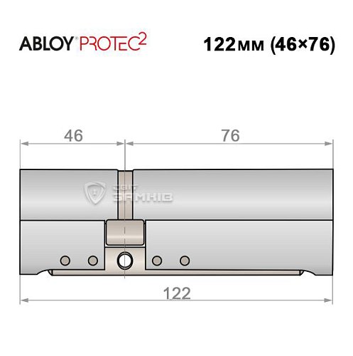Циліндр ABLOY Protec2 122 (46*76) хром полірований - Фото №4