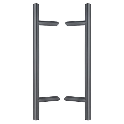 Ручки скоби ABARO Bali 45° L:600 X:400 D:32mm SS 304 антрацит RAL 7016 (комплект) - Фото №1