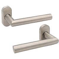 Ручки на розеті ABARO Lido MM овальна розета нержавіюча сталь 