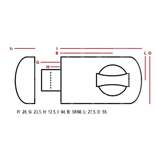 Замок накладний JANIA ZN 50-60 (Z252) (BS50-60мм) коричневий - Фото №3