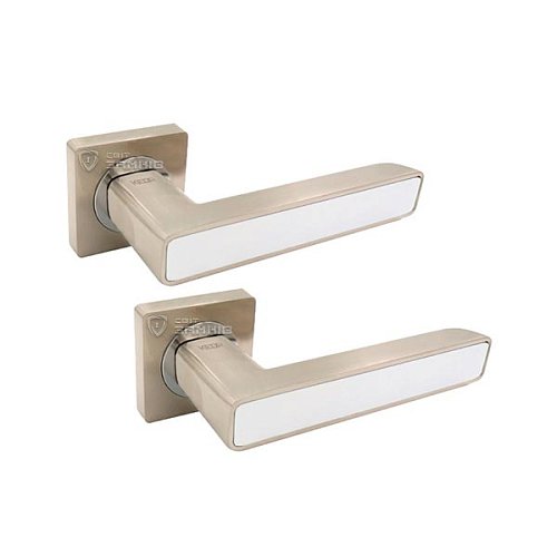 Ручки на розеті KEDR R08.820-AL SN/CP White білий - Фото №1