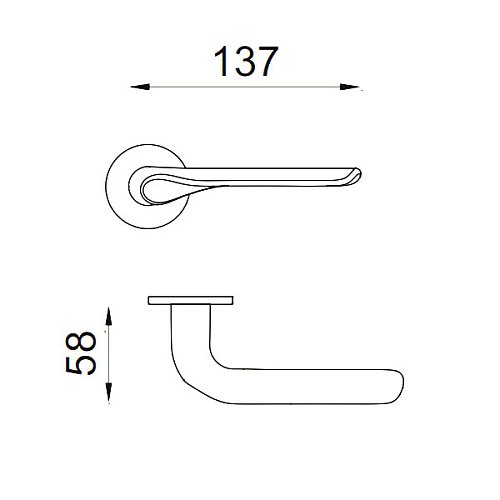 Ручки на розеті DND by MARTINELLI Chop ZGH матова бронза - Фото №3