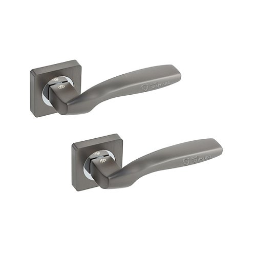 Ручки на розеті GAVROCHE Germanium AL-A1 MBN/CP графіт/хром - Фото №1