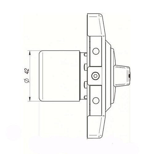 Замок накладний GERDA TYTAN G1000 (BS50мм) нікель сатин 4 ключа - Фото №6