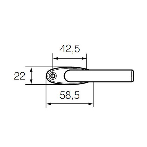 Ручка віконна ABLOY 56/152 біла - Фото №2