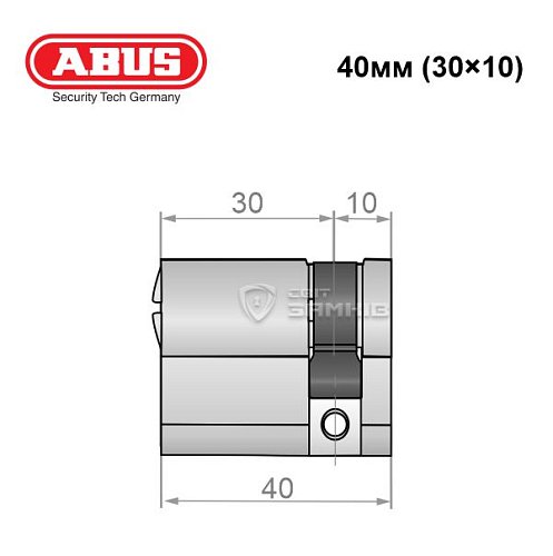 Циліндр половинка ABUS Bravus 3500 MX Magnet (модульний) 40 (30*10) нікель сатин 3 ключа - Фото №9