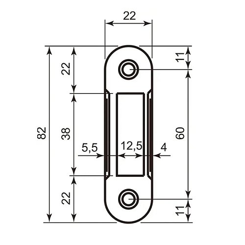 Зворотня планка AGB Mediana Evolution без відбійника бронза - Фото №2